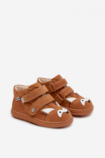 Leren kinderschoenen voor jongens met Lisa-thema Bartek 8632063 in bruin