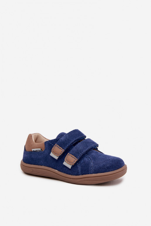 Leer schoenen Barefoot KinderenOdblaskami Bartek 8600366 donkerblauIn