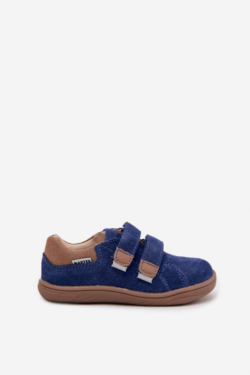 Leer schoenen Barefoot KinderenOdblaskami Bartek 8600366 donkerblauIn