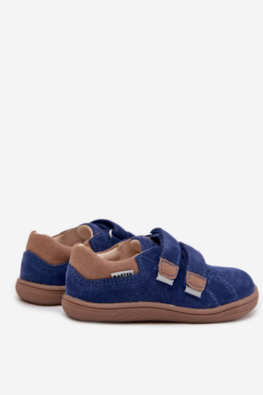 Peau chaussures Barefoot PuérilOdblaskami Bartek 8600366 bleu foncé