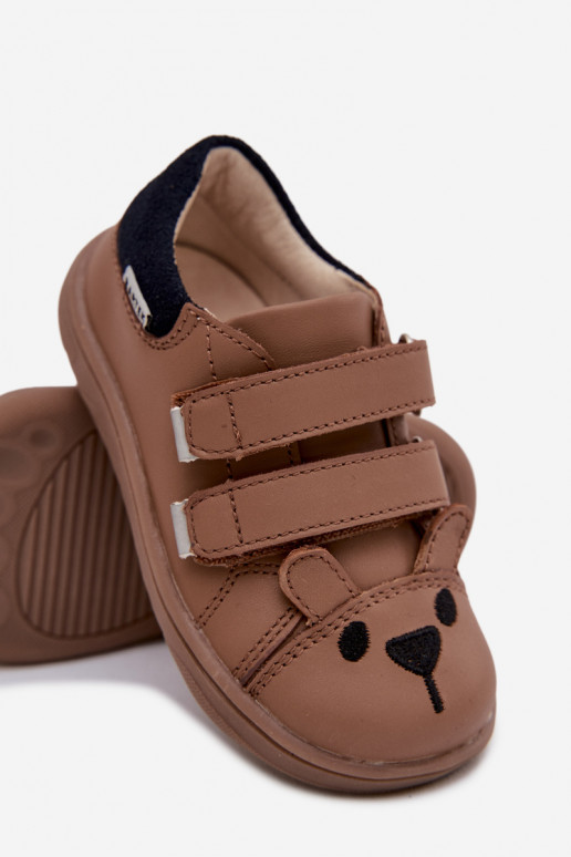 Leer schoenen Barefoot Kinderen Met Beer Bartek 8600654 beige