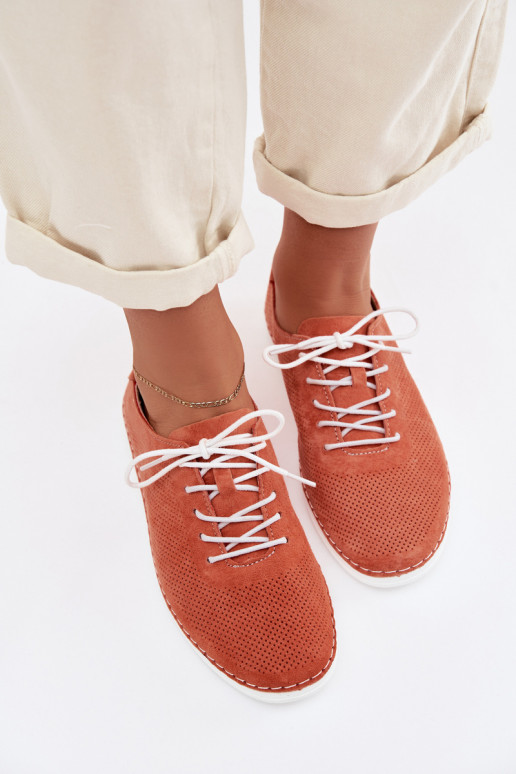 Schuhe FemininErmöglichtturalnego aus INildlederu S.Barski LR61-7080 orange Farbe