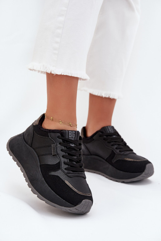 opInarmen Sneakers model schoenen Dames met platform Big Star SS274007 HI-POLY SYSTEM zInart