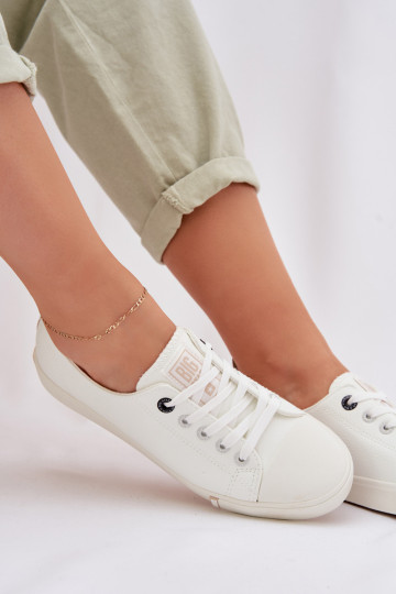 Chaussures de loisirs en cuir écologique Big Star TT274023 couleur blanche