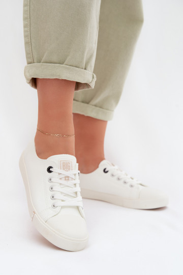 Baskets de loisirs en simili cuir Big Star TT274023 couleur blanche 2