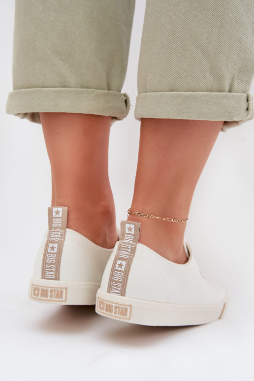 Chaussures de loisirs en cuir écologique Big Star TT274023 couleur blanche