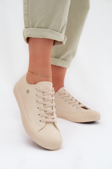 Casual schoenen van kunstleer Big Star TT274019 in zandkleur
