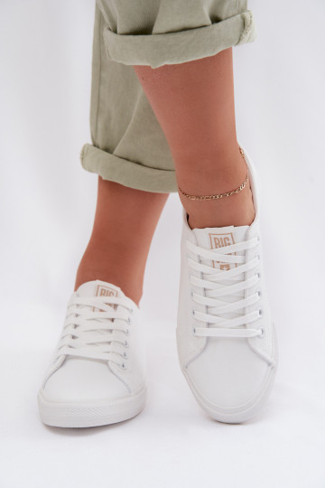 Baskets de loisirs en simili cuir Big Star TT274001 couleur blanche