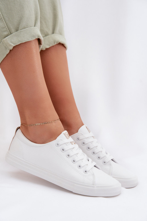 Chaussures de loisirs en cuir écologique Big Star TT274001 couleur blanche