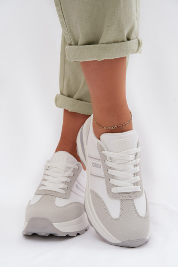 Bottes de style sportif pour femmes Big Star TT274879 HI-POLY SYSTEM couleur blanc-gris 2