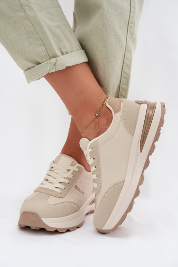 Sneakers Stilvollllschuhe Turnschuhe Feminin Big Star TT274876 HI-POLY SYSTEM Beige