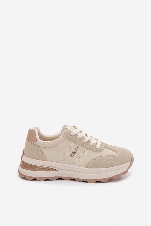 Sneakers Stilvollllschuhe Turnschuhe Feminin Big Star TT274876 HI-POLY SYSTEM Beige