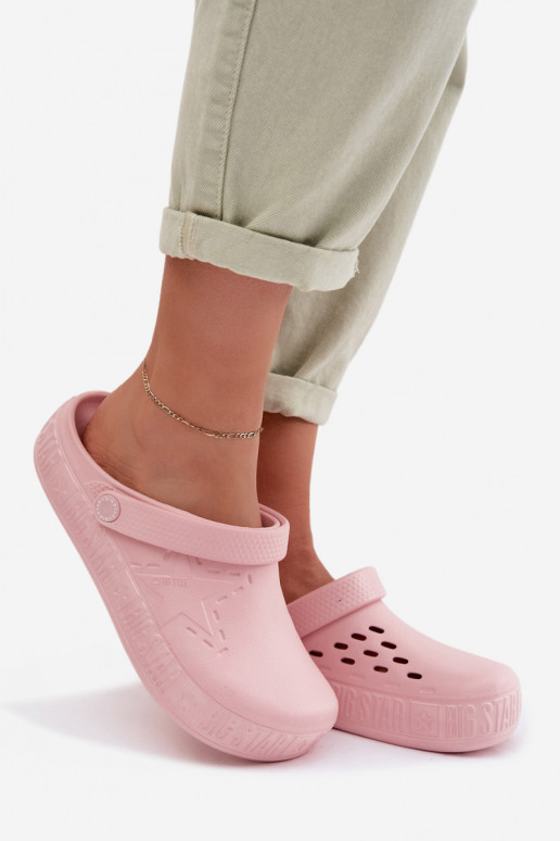 Slippers Klompen Dames LichtgeInicht pantoffels Big Star TT274A080 roze