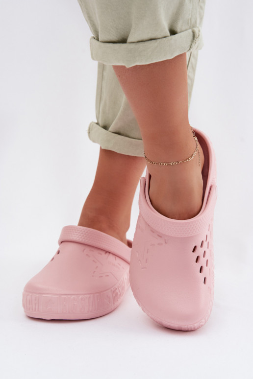 Chaussons Sabots Féminin Pantoufles légères Big Star TT274A080 couleur rose