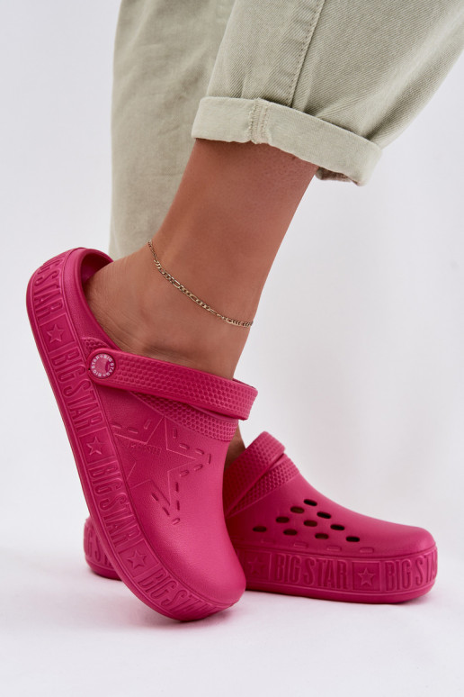 Hausschuhe Verstopfungen Feminin Leichte Hausschuhe Big Star TT274A082 pinke Farbe