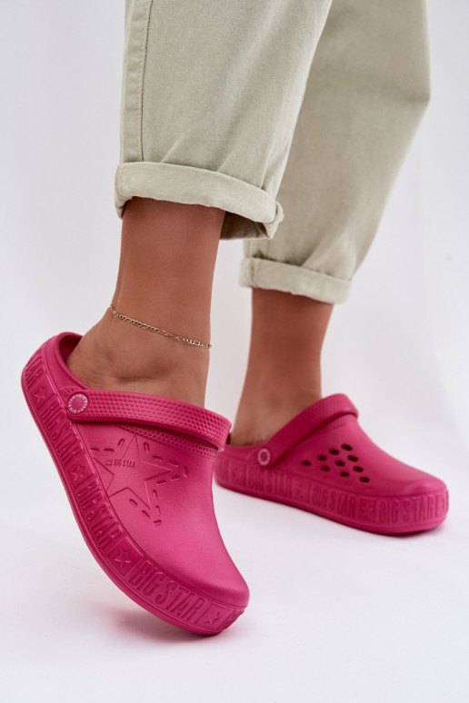 Slippers Klompen Dames LichtgeInicht pantoffels Big Star TT274A082 roze