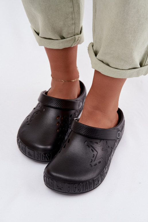 Chaussons Sabots Féminin Pantoufles légères Big Star TT274A084 couleur noire