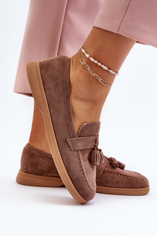 Mocassins élégants en daim marron Dansitu