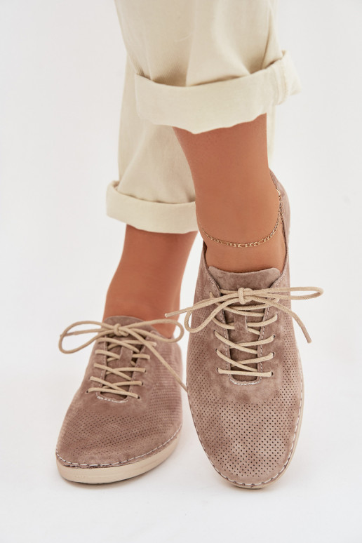 Schuhe FemininErmöglichtturalnego aus INildlederu S.Barski LR61-7080 Beige