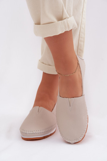 Haut Schuhe Feminin S.Barski LR61-7051 Beige