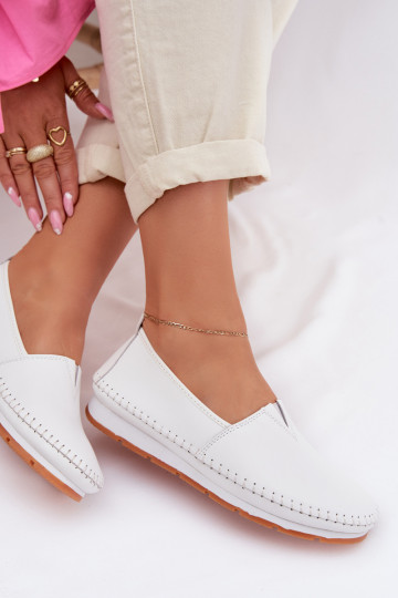 Peau chaussures Féminin S.Barski LR61-7051 couleur blanche