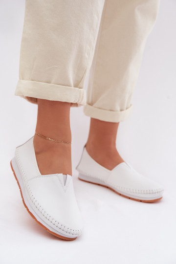 Peau chaussures Féminin S.Barski LR61-7051 couleur blanche 2