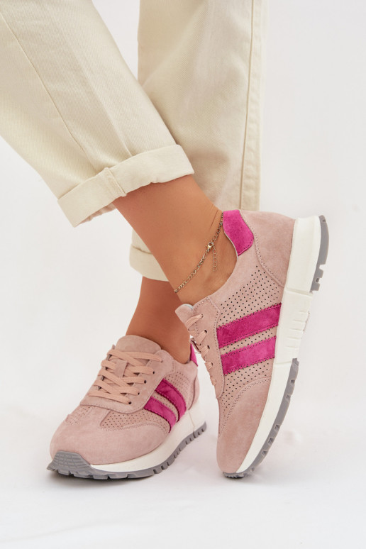 Sneakers Stilvollllschuhe FemininErmöglichtturalnego aus INildlederu pinke Farbe Es mussrceline