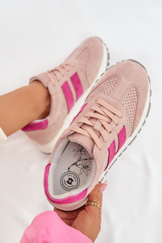 Sneakers Stilvollllschuhe FemininErmöglichtturalnego aus INildlederu pinke Farbe Es mussrceline