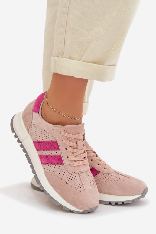 Sneakers Stilvollllschuhe FemininErmöglichtturalnego aus INildlederu pinke Farbe Es mussrceline