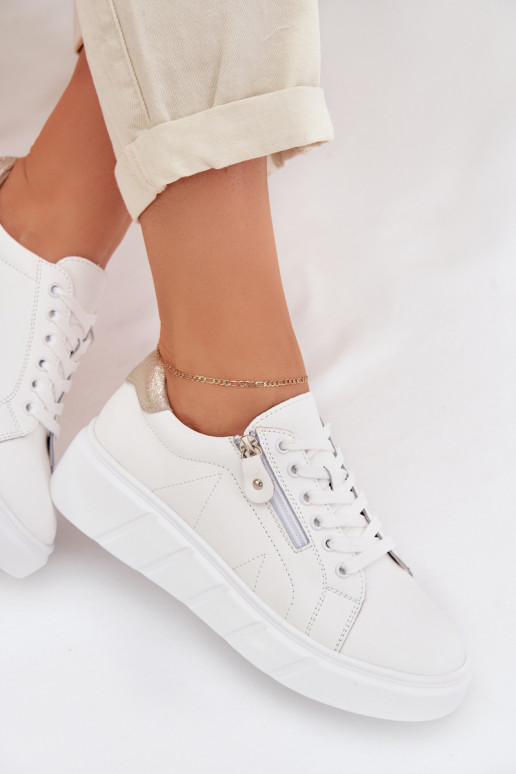 Leer schoenen Dames met ritssluitingen Initte kleur Althea