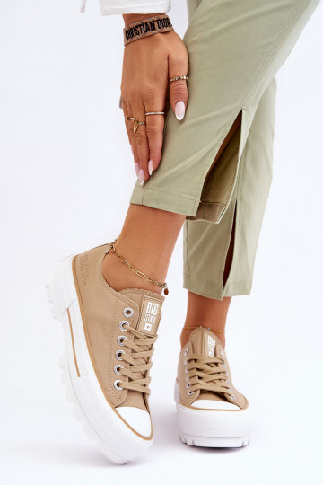  lässige Schuhe mit einer Plattform Big Star LL274154 Beige 2