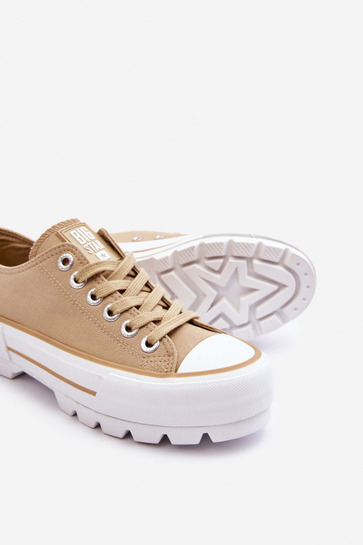 lässige Schuhe mit einer Plattform Big Star LL274154 Beige