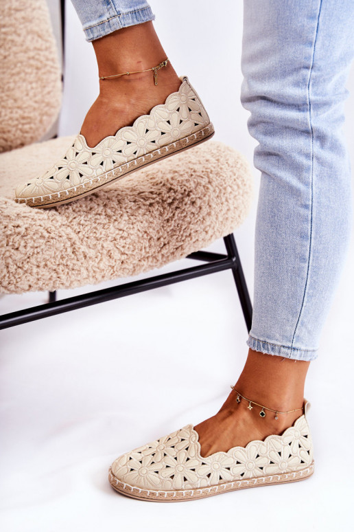 Dames Persistent model Ballerinas met bloemen beige Vennice