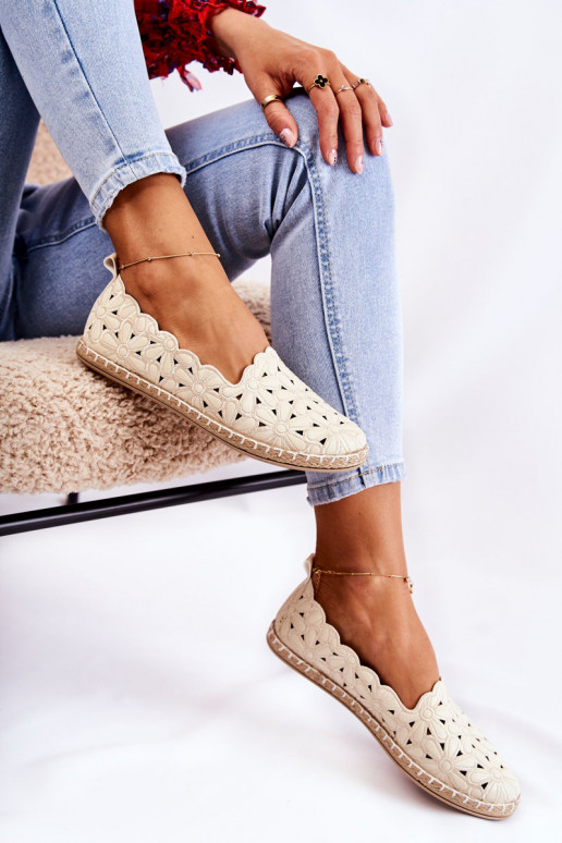 Dames Persistent model Ballerinas met bloemen beige Vennice