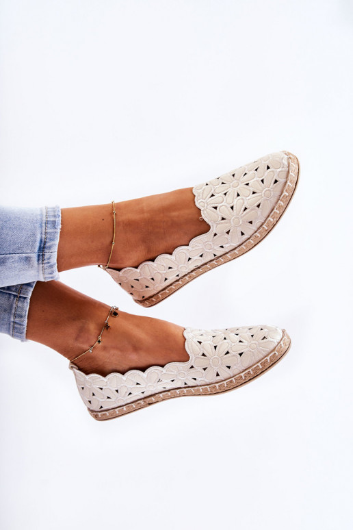 Feminin Ein überzeugendes Stilvollll Ballerinas mit Blumen Zueiße Farbe Vennice