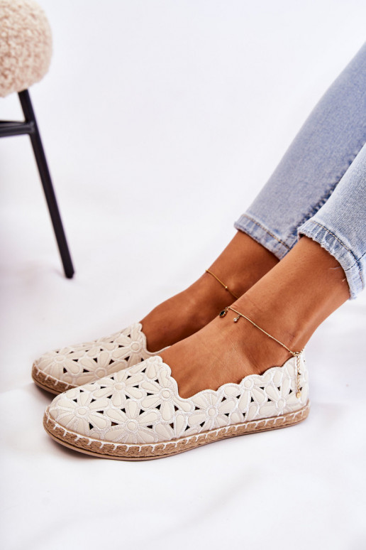 Féminin Un modèle convaincant Ballerines avec des fleurs couleur blanche Vennice