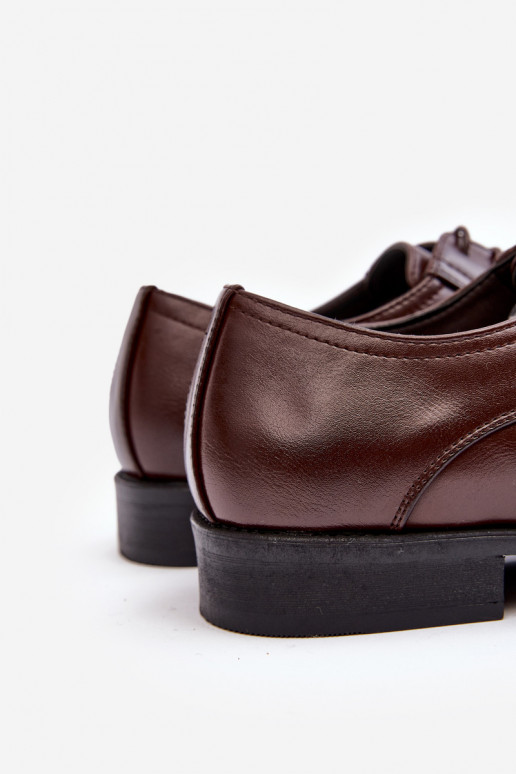 Het heeftnnen Leer schoenen donker bruin Harene