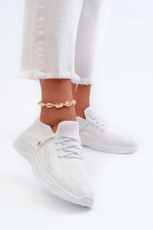 Un modèle convaincant baskets Féminin couleur blanche Jagelia