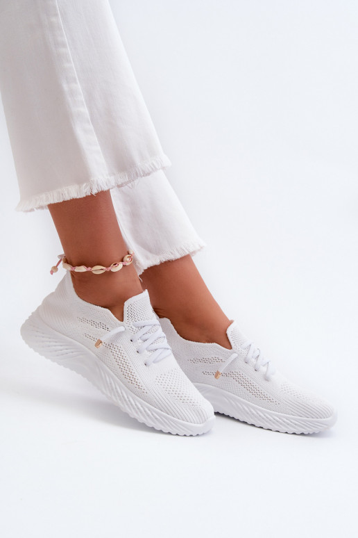 Un modèle convaincant baskets Féminin couleur blanche Jagelia