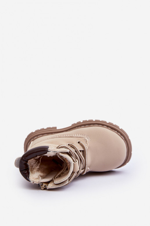 Bottes pour enfants chaussures avec fermetures éclair beige Bansi