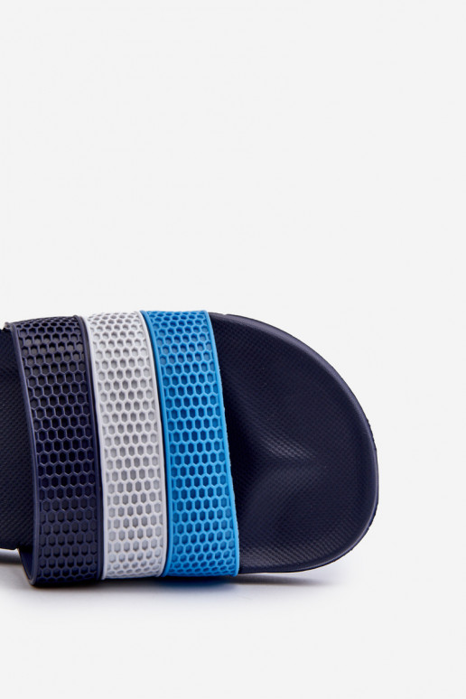 Het klassieke model Slippers Het heeftnnen Met Strepen donkerblauIn Sylri