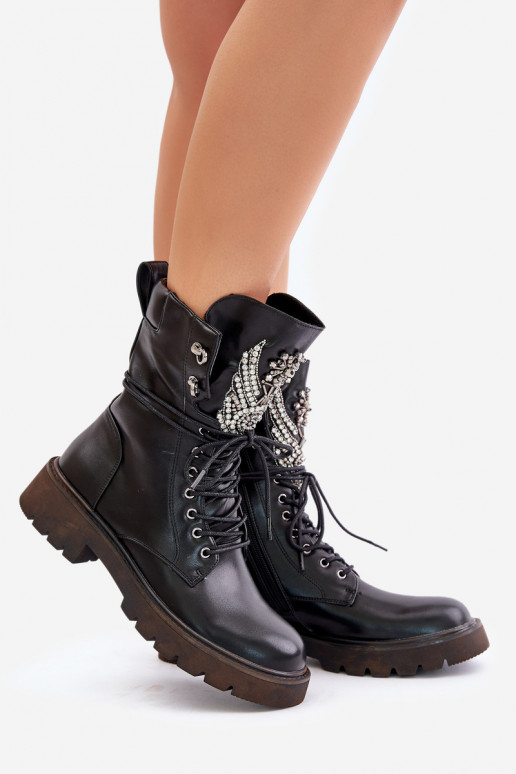 Eko Leer Enkellaarsjes voor Inerknemers Met Decoratie opInarmen D&A MR880-080 zInart