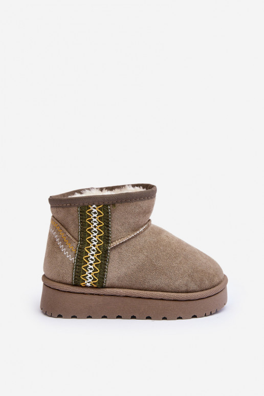 Schneestiefel Stiefel sich Zuarm laufen Kindisch grüne Farbe Leonora