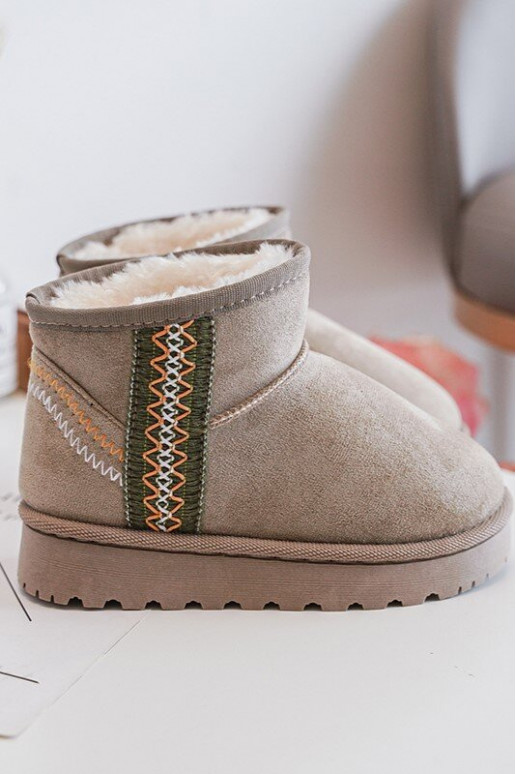 Schneestiefel Stiefel sich Zuarm laufen Kindisch grüne Farbe Leonora