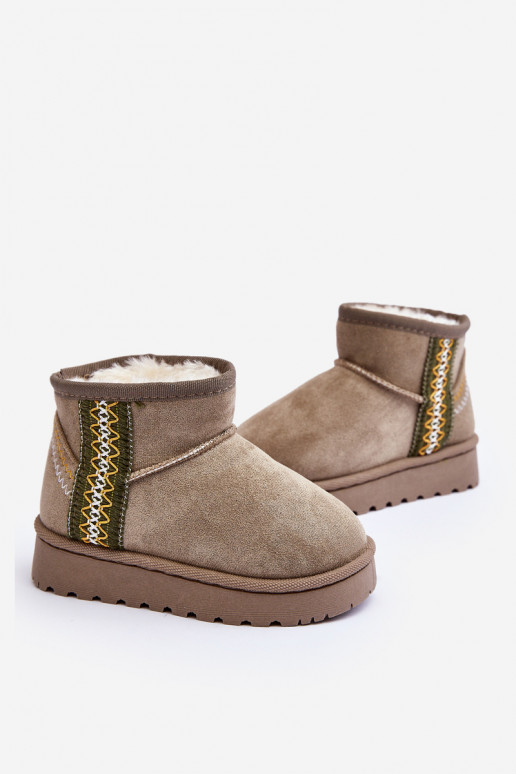 Schneestiefel Stiefel sich Zuarm laufen Kindisch grüne Farbe Leonora