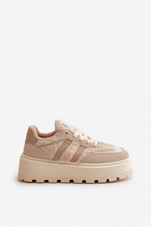 opInarmen Sneakers model schoenen Dames met platform met opInarming beige Daivlene