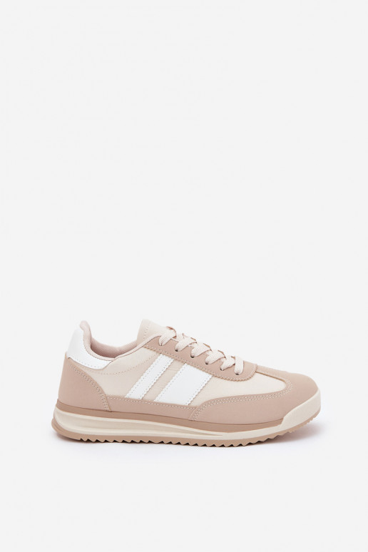 sportschoenen Sneakers model schoenen Dames met luipaardbontpatronen beige Galabis