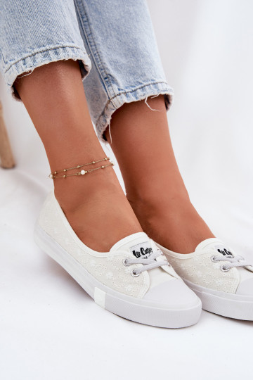 Baskets Chaussures de loisirsHaftem Lee Cooper LCDANS-25-31-3447L couleur blanche