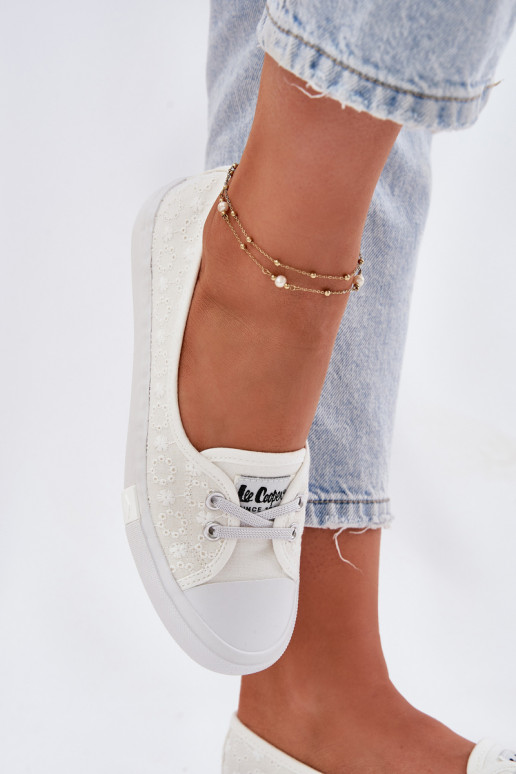 Baskets Chaussures de loisirsHaftem Lee Cooper LCDANS-25-31-3447L couleur blanche