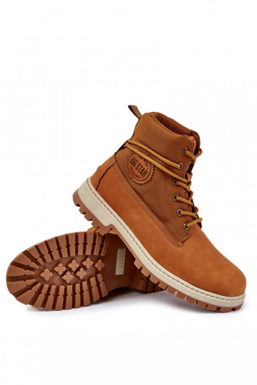 pour hommes Bottes chaussures Memory Foam Big Star KK174203 marron 2